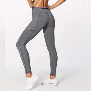 Lululemon Speed Up Tight 28" Heathered Black
Gray Full Length Leggings 6